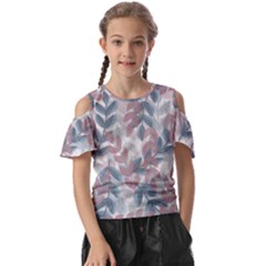 Leaves Pattern Background Nature Kids  Butterfly Cutout T-shirt by Loisa77