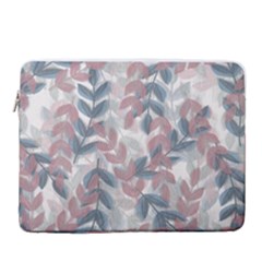 Leaves Pattern Background Nature 15  Vertical Laptop Sleeve Case With Pocket by Loisa77