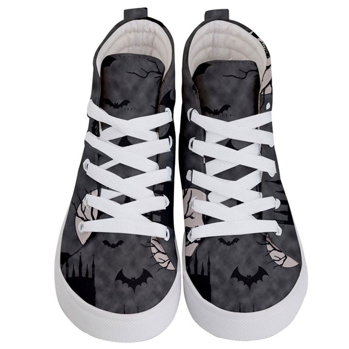 Halloween Background Halloween Scene Kids  Hi-Top Skate Sneakers