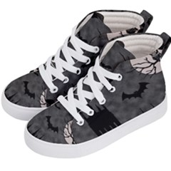 Halloween Background Halloween Scene Kids  Hi-top Skate Sneakers by Ket1n9