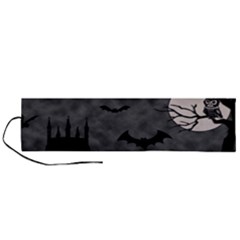 Halloween Background Halloween Scene Roll Up Canvas Pencil Holder (l) by Ket1n9