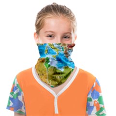 World Map Face Covering Bandana (kids) by Ket1n9