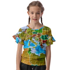 World Map Kids  Cut Out Flutter Sleeves by Ket1n9