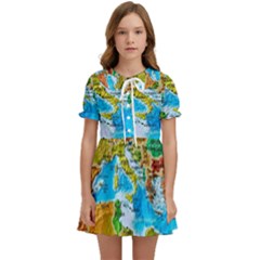 World Map Kids  Sweet Collar Dress by Ket1n9