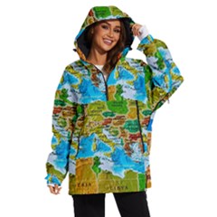 World Map Women s Ski And Snowboard Waterproof Breathable Jacket by Ket1n9