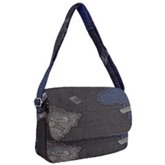 World Map Courier Bag