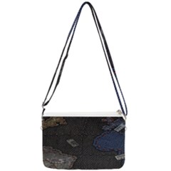 World Map Double Gusset Crossbody Bag by Ket1n9