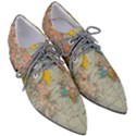 Vintage World Map Pointed Oxford Shoes View3