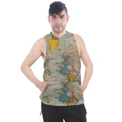 Vintage World Map Men s Sleeveless Hoodie by Ket1n9