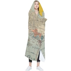 Vintage World Map Wearable Blanket by Ket1n9