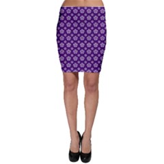 White Pentacle And Purple Pattern Bodycon Skirt by cheekywitch