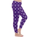 White pentacle and purple pattern Classic Winter Leggings View3