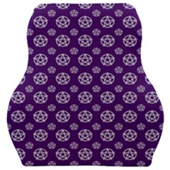 White Pentacle And Purple Pattern Car Seat Velour Cushion  by cheekywitch