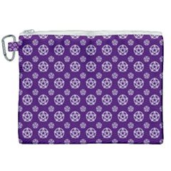 White Pentacle And Purple Pattern Canvas Cosmetic Bag (xxl) by cheekywitch