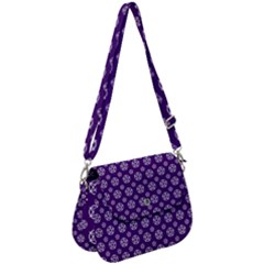 White Pentacle And Purple Pattern Saddle Handbag by cheekywitch