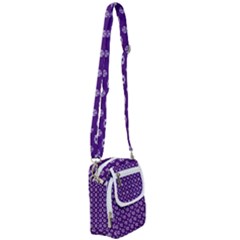 White Pentacle And Purple Pattern Shoulder Strap Belt Bag