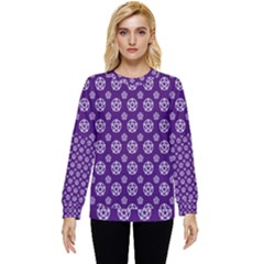 White Pentacle And Purple Pattern Hidden Pocket Sweatshirt by cheekywitch