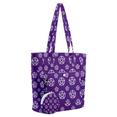 White Pentacle And Purple Pattern Everyday Shoulder Bag With Pouch Bag by cheekywitch