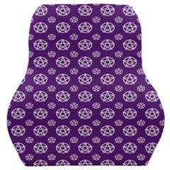 White Pentacle And Purple Pattern Car Seat Back Cushion  by cheekywitch