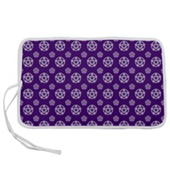 White Pentacle And Purple Pattern Pen Storage Case (s)