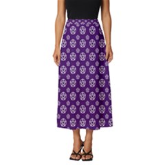 White Pentacle And Purple Pattern Classic Midi Chiffon Skirt by cheekywitch