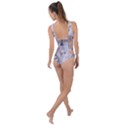 Cracked Marble Symphony Pattern Design Side Cut Out Swimsuit View2