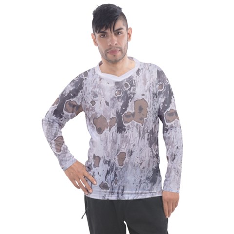 Cracked Marble Symphony Pattern Design Men s Pique Long Sleeve T-shirt by dflcprintsclothing