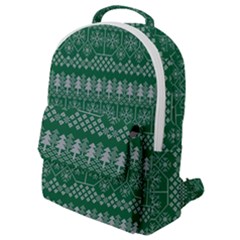 Christmas Knit Digital Flap Pocket Backpack (small)