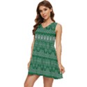 Christmas Knit Digital Tiered Sleeveless Mini Dress View3