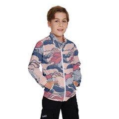 Waves Ocean Sea Water Pattern Rough Seas Digital Art Nature Nautical Kids  Windbreaker