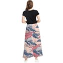 Waves Ocean Sea Water Pattern Rough Seas Digital Art Nature Nautical Maxi Chiffon Skirt View2