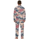 Waves Ocean Sea Water Pattern Rough Seas Digital Art Nature Nautical Men s Long Sleeve Velvet Pocket Pajamas Set View4