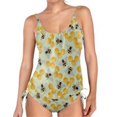 Bees Pattern Honey Bee Bug Honeycomb Honey Beehive Tankini Set by Bedest