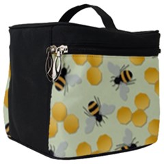 Bees Pattern Honey Bee Bug Honeycomb Honey Beehive Make Up Travel Bag (big) by Bedest