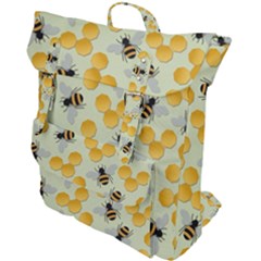 Bees Pattern Honey Bee Bug Honeycomb Honey Beehive Buckle Up Backpack by Bedest