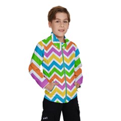 Chevron Pattern Design Texture Kids  Windbreaker