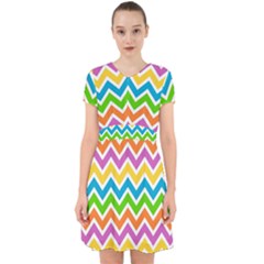 Chevron Pattern Design Texture Adorable In Chiffon Dress by Apen