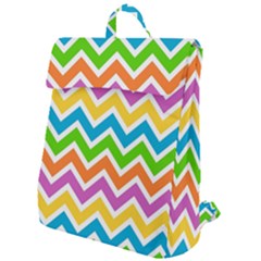 Chevron Pattern Design Texture Flap Top Backpack by Apen