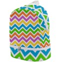 Chevron Pattern Design Texture Zip Bottom Backpack View1