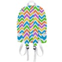 Chevron Pattern Design Texture Zip Bottom Backpack View3