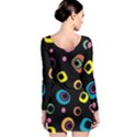 Abstract Background Retro 60s 70s Long Sleeve Bodycon Dress View2