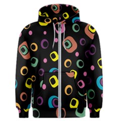 Abstract Background Retro 60s 70s Men s Zipper Hoodie