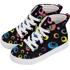 Abstract Background Retro 60s 70s Kids  Hi-top Skate Sneakers by Apen