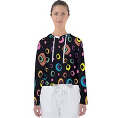 Abstract Background Retro 60s 70s Women s Slouchy Sweat