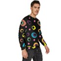 Abstract Background Retro 60s 70s Men s Fleece Sweatshirt View3