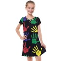 Handprints Hand Print Colourful Kids  Cross Web Dress View1