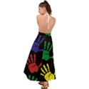 Handprints Hand Print Colourful Backless Maxi Beach Dress View2