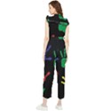 Handprints Hand Print Colourful Women s Frill Top Chiffon Jumpsuit View2