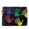 Handprints Hand Print Colourful 15  Vertical Laptop Sleeve Case With Pocket View1