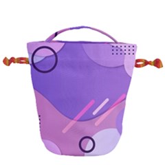 Colorful Labstract Wallpaper Theme Drawstring Bucket Bag by Apen